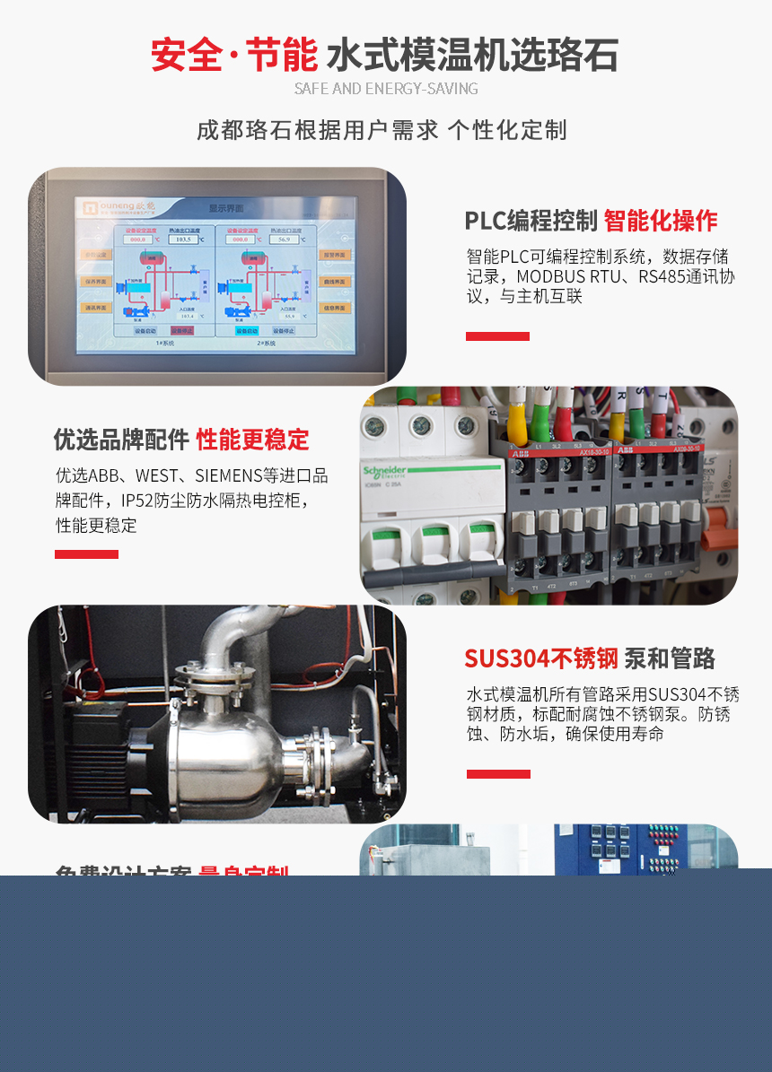 水式模溫機產品特點